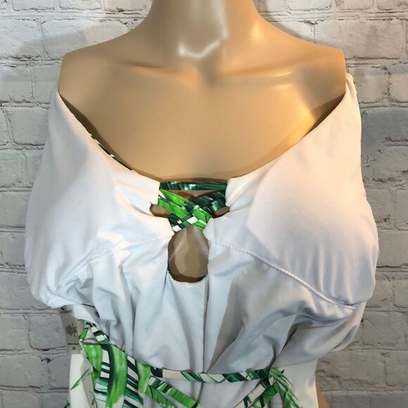 TiniBikini Palm Fronds Print One Piece Swimsuit XL - Picture 14 of 16